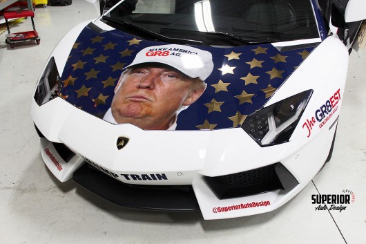 What is Donald trump in the garage