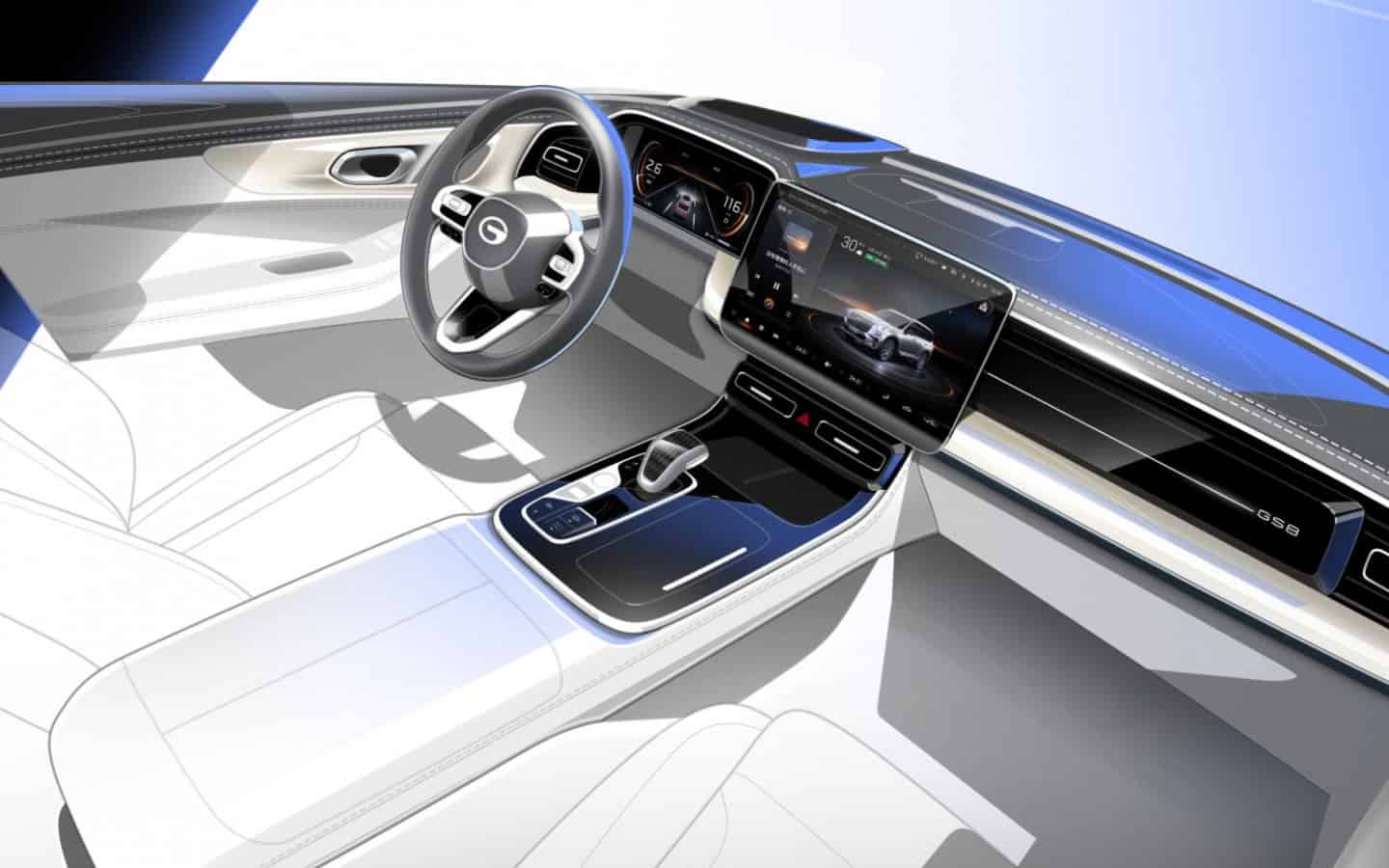 Chinese GAC declassified the interior of the new flagship crossover