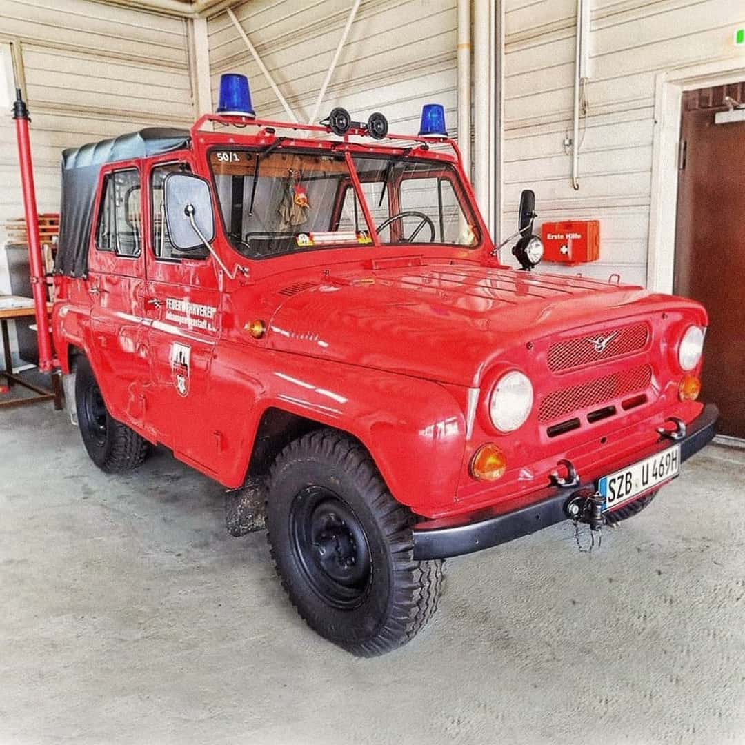 UAZ showed off-road vehicle for German firefighters