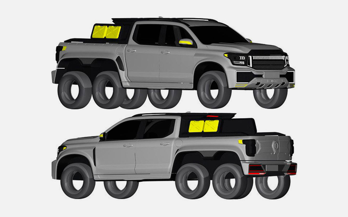 Chinese Great Wall will create a six-wheeled pickup truck. First images